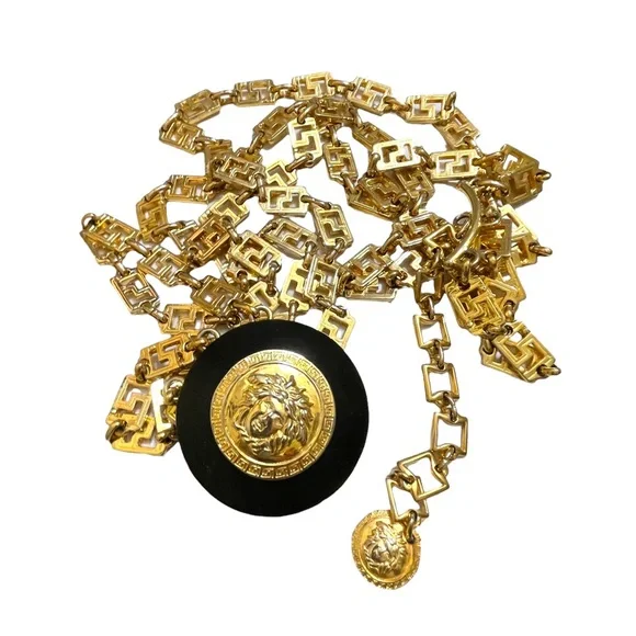 Gianna Versace Greek Key Bondage Collection Chain Medusa Belt - Picture 5 of 16